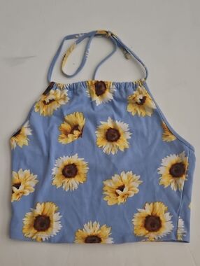 Forever 21 Sunflower Halter Top